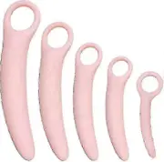 QoQiu 5-Pack Silicone Pelvic Floor Muscle Dilator Trainer SetPelvic Wand Massager for WomenPelvic Fl