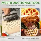 Pastry Lattice Roller Cutter Sturdy Stainless Steel Dough Lattice Cutter PaBoO