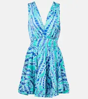 [Poupette St Barth] Poupette St Barth Bessie printed minidress AU 6 blue
