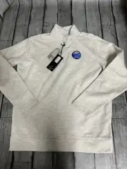 NWT Men's Buffalo Sabres Antigua Oatmeal Gambit Quarter-Zip Pullover NHL Large