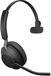 Jabra Evolve2 65 Wireless Headset – Noise Cancelling Microsoft Teams Certified Mono Headphones with Long-Lasting Battery – USB-C Bluetooth Adapter – Black