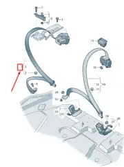AUDI E-TRON GE Rear Three-Point Seatbelt 4KE857805 V04 4KE857805V04 NEW GENUINE