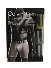 Calvin Klein Intense Power Men Cotton Stretch Boxer Brief 3-Pack, Multicolor XS