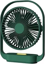 AceMining Fan, Silent Fans & Cooling, Rechargeable Fans, Desk Fan with 4 Speed, USB Fan with Night Light, 330° Rotation Electric Fan, Small Table Fan for Bedroom Office Bedside