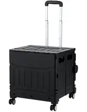 [Emajin] Foldable Shopping Trolley Cart 75L in Black