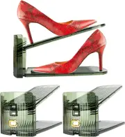 Shoe Slot Organizer, Boutique Display Style Shoe Stacker for a Pair of Shoes, Se