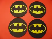 4 Personalised Neoprene Coasters - Bat Man - Your design or ourd