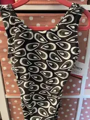 NWT FOXY’S LEO GYMNASTICS LEOTARD CL size 10 army green black white OPEN BACK