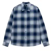 The Original Ben Sherman Lightweight Classic Flannel Blue Plaid Shirt Jacket NEW