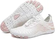 [V OPXIN] Hike Footwear Barefoot Shoes for Women Men, Lorax Pro Barefoot Shoes with Wide Toe Box, Healthy & Non-Slip Breathable Barefoot Shoes, White, 11-11.5 Women/9-9.5 Men