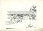 Seed drill built 1860 by Richard Garrett drawing, laminated A4