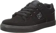 [DC] Pure Kids Skate Shoe, Charcoal Black, 4.5 Big Kid