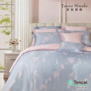 【Tonia Nicole 東妮寢飾】環保印染100%萊賽爾天絲被套床包組-春櫻輕舞(雙人)