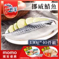 在飛比找momo購物網優惠-【心鮮】老饕最愛挪威鯖魚片40件組(130g-150g/片)