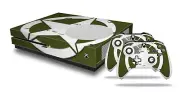 Skin XBOX One S Console Controller Distressed Army Star