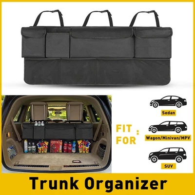 Car Backseat Organizer Trunk Auto Hanging Seat Back Storage w/ Cargo Net (for: Renault)