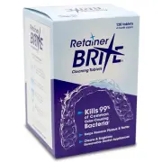 Retainer, Denture, Mouth Guard Cleaner and Disinfectant Tablets 120 CT