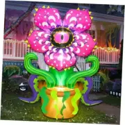 6FT Halloween Inflatables Cannibal Scary Flower Decoration with Led Light