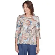 Alfred Dunner Summer Solstice Paisley Knit Top 98452WK