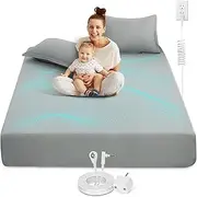 Newise Grounding Sheets, 90% Organic Cotton + 10% Pure Silver Fiber Grounded Bed Sheets for Improved Sleep, Sleep Gifts for Women Men, Queen Size(60"x80"x15"), Gray