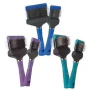 Master Grooming Tools Flexible Slicker Brushes - Single Flex Hard Teal