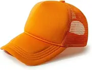 [MIASIFAN] Unisex Plain Baseball Cap Adjustable Strapback Breathable Men Mesh Trucker Hat