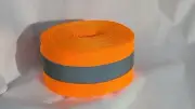 2" Cloth Reflective Sew-on Tape Hi Vis Neon Orange 66 Foot Roll