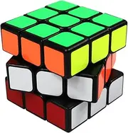FC MXBB 3x3 PVC Sticker Smooth Speed Puzzle Magic Cube Black -Twist Brain Teasers IQ Toys for Kids 56mm