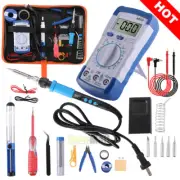 Digital Multimeter Voltmeter Soldering Iron Complete Volt AC DC Meter Tester Kit