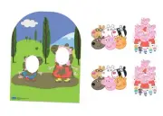 Peppa Pig Party Pack with Cardboard Stand In, Masks and Tabletops