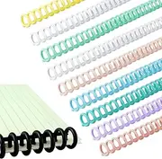 10 Pcs Binding Combs 30 Rings Comb Binding Spines Coil Binding Machine Plastic Spiral Book Binder for Teacher Student Document Notebook File Making, Mixed Colors, 1/2 Inch