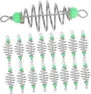 Alasum Luminous Bead Spring Bait Rig Fishing Bait Basket Feeder Carp Tackle Trout Foldable Portable Fishing Feeder Holder Springs Carp Fishing Equipment Wire Cage Lure Carbon Steel