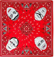 [Archie McPhee] Bandana 22 X 22 Inch 100% Cotton Novelty Print Cowboy Bandana Party Favor Scarf Headband Handkerchiefs Face Mask