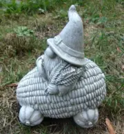 Latex concrete gnome mold plastic backup cement plaster mould 6"Lx5"w x6"H