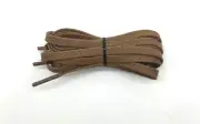 WAXED COTTON FLAT SHOE LACES approx 100cm - BROWN -1 Pair of Shoelaces