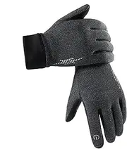 [Generic] Men's Cycling Gloves - Touch Screen Thermal Gloves Cold Weather Running Gloves,Reflective, Warm Typing Gloves for Running, Cycling, Driving, Hiking, Women Men