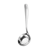 2Pcs Thicken Stainless Steel Family Soup Spoon Colander Round Head Long Handle Tableware Food Stirring Scoop Kitchen Cooking Utensils