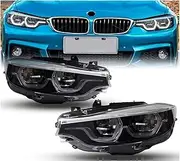 Headlight Assembly Compatible For BMW 4 Series F32 M4 14-19 Modified GTS Spoon LED DRL Turn Signal Front Light Lamp(Left steering wheel)