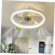 Modern Ceiling Fans with Lights Remote Control,20in White Smart Ceiling Fan