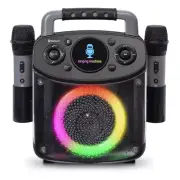 Bluetooth Party Speaker Portable Karaoke Machine System with 2 Wireless Mic