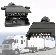 7 Pin Flat Trailer Plug Male & Female Socket Set Caravan Boat Adaptor Connector