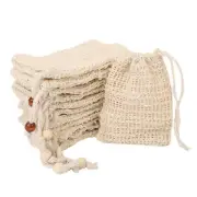 Cotton Linen Cleanser Bag Bath Accessory Mesh Foaming Soap Bag Foam Net Facial