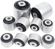 10Pieces Suit Front Axle Control Bush Rub Swing Arm Bushing Kit Compatible With Q5 A5 A7 A4L A6L 8K0407182 4G0407183