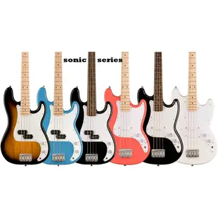 <魔立樂器 高雄> Squier Sonic Bass Precision 電貝斯 by Fender 附琴袋 背帶