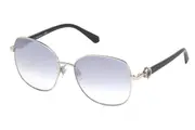 Swarovski SK0254 16C-58 Shiny Palladium / Smoke Mirror