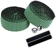 AIMALL 2X Thick Bicycle Handlebar Tape Bar Drop Wrap MTB Road Bike Anti-Slip Punch - EVA Cushioned, Anti-Slip Silicone, Durable Leather