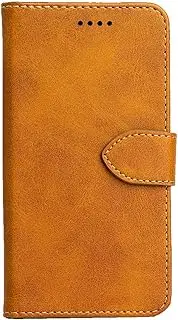 LCEHTOGYE Cover for Oppo Reno 10, PU Bracket Shell Back Case Bumper Protective Case for Oppo Reno 10-YSNXK - Yellow