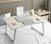 Laptop Bed Table Foldable Lap Bed Desk Notebook Stand with Cup Slot and Card Slot Bed Tray for Eating Breakfast 60 * 42 * 28cm