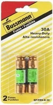 Bussmann BP/FRN-R-30 30 Amp Fusetron Dual Element Time-Delay Current Limiting...
