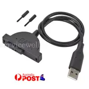 7+6 13Pin USB 2.0 to Mini SATA Adapter Cable for Laptop CD/DVD Slimline Drive AU